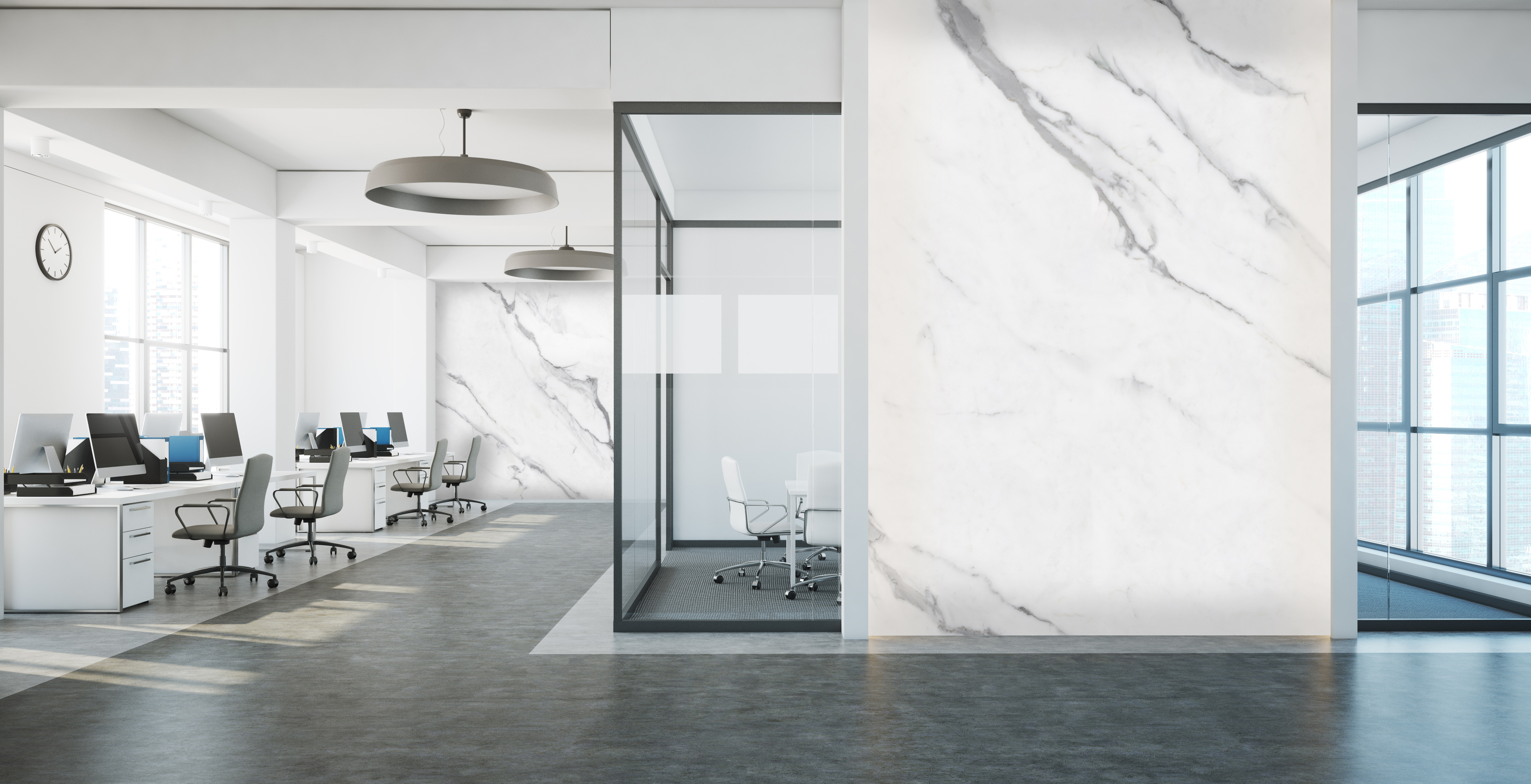 CHECK Smart Wall Tile 30001M Marmor Lasa-Weiß SM (3050x1120x8mm)