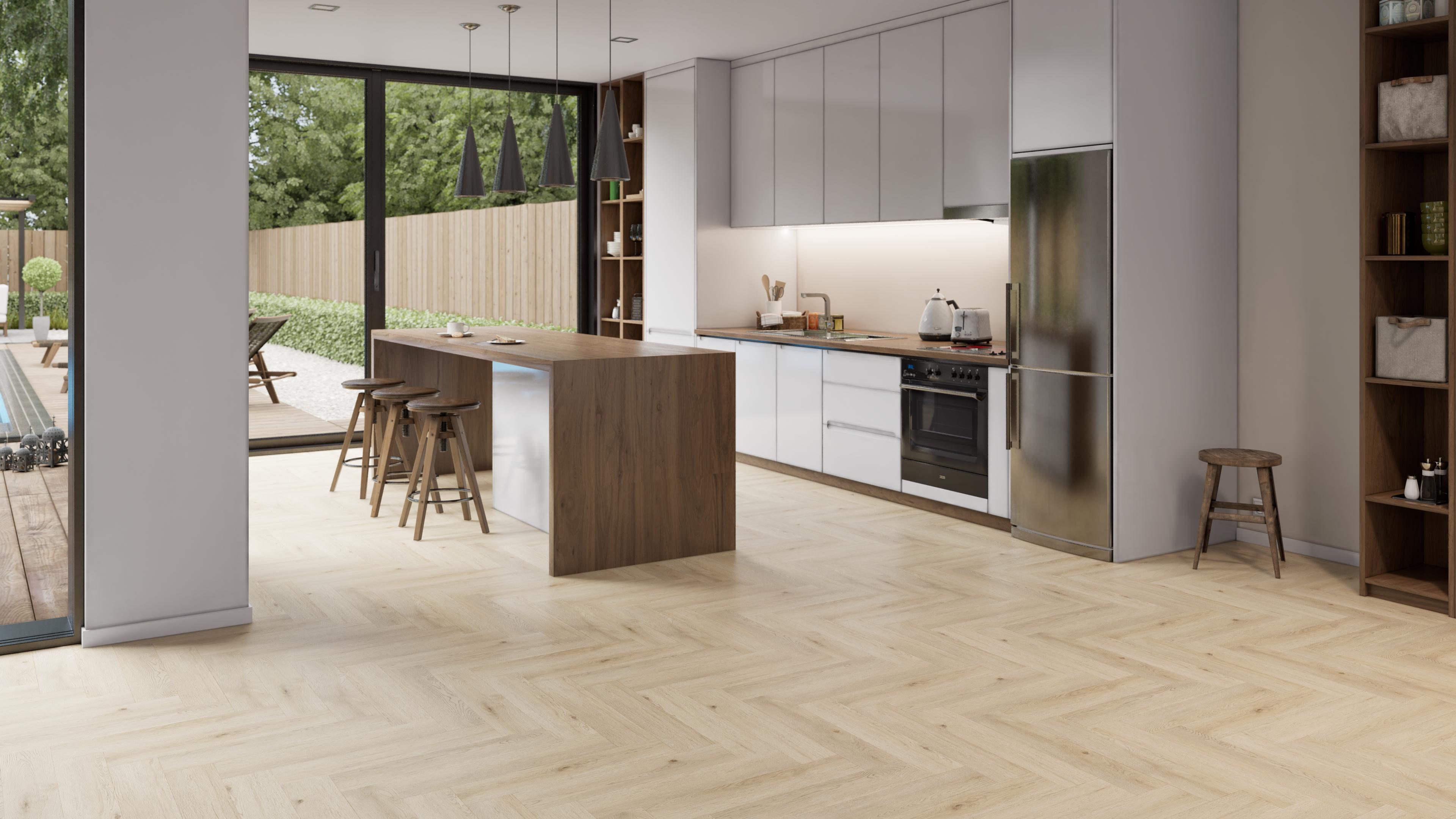 Click-Vinyl CHECK One 2490H Weitenhagen Eiche Herringbone inkl. Trittschall